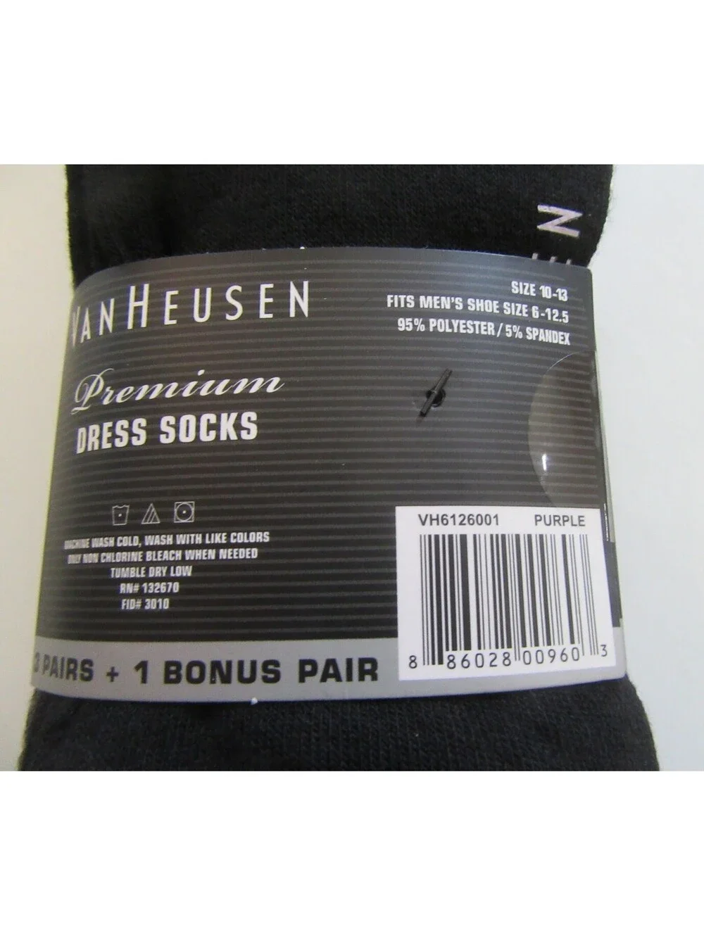Van Heusen Premium Crew Dress Socks Purple Assorted 4 Pack NWT